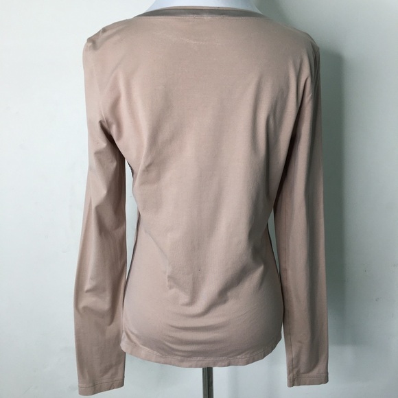 Walford Womens Nude Long Sleeve Stretch T Shirt Size Small - Picture 12 of 15